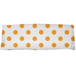 Polka Dots - Pastel Orange on White Body Pillow Case (Dakimakura) (One Side)