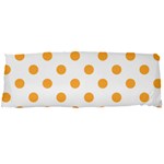Polka Dots - Pastel Orange on White Body Pillow Case Dakimakura (Two Sides)
