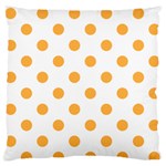 Polka Dots - Pastel Orange on White Standard Flano Cushion Case (Two Sides)