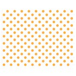 Polka Dots - Pastel Orange on White Double Sided Flano Blanket (Medium)