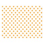 Polka Dots - Pastel Orange on White Double Sided Flano Blanket (Large)