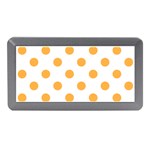 Polka Dots - Pastel Orange on White Memory Card Reader (Mini)