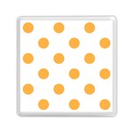 Polka Dots - Pastel Orange on White Memory Card Reader with Storage (Square)