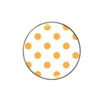Polka Dots - Pastel Orange on White Hat Clip Ball Marker