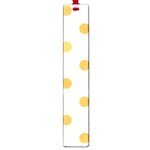 Polka Dots - Pastel Orange on White Large Book Mark