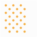 Polka Dots - Pastel Orange on White Small Garden Flag (Two Sides)