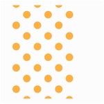 Polka Dots - Pastel Orange on White Large Garden Flag (Two Sides)
