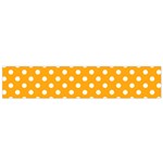 Polka Dots - White on Dark Tangerine Orange Flano Scarf (Small)