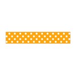 Polka Dots - White on Dark Tangerine Orange Flano Scarf (Mini)