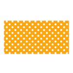 Polka Dots - White on Dark Tangerine Orange Satin Wrap