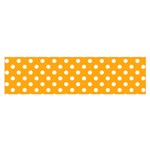 Polka Dots - White on Dark Tangerine Orange Satin Scarf (Oblong)