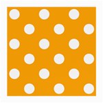 Polka Dots - White on Dark Tangerine Orange Medium Glasses Cloth