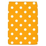 Polka Dots - White on Dark Tangerine Orange Removable Flap Cover (L)