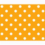 Polka Dots - White on Dark Tangerine Orange Collage 8  x 10 