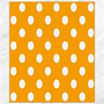 Polka Dots - White on Dark Tangerine Orange Canvas 8  x 10 