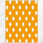 Polka Dots - White on Dark Tangerine Orange Canvas 12  x 16 