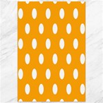 Polka Dots - White on Dark Tangerine Orange Canvas 12  x 18 