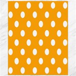 Polka Dots - White on Dark Tangerine Orange Canvas 16  x 20 