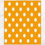 Polka Dots - White on Dark Tangerine Orange Canvas 20  x 24 
