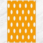 Polka Dots - White on Dark Tangerine Orange Canvas 20  x 30 