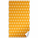 Polka Dots - White on Dark Tangerine Orange Canvas 40  x 72 