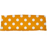 Polka Dots - White on Dark Tangerine Orange Body Pillow Case Dakimakura (Two Sides)