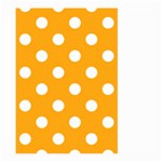 Polka Dots - White on Dark Tangerine Orange Large Garden Flag (Two Sides)
