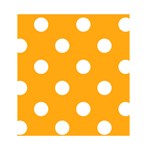 Polka Dots - White on Dark Tangerine Orange Greeting Card 4.5  x 6 