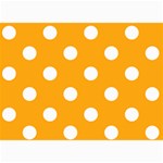 Polka Dots - White on Dark Tangerine Orange 5  x 7  Photo Cards