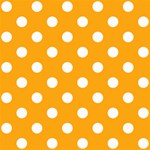 Polka Dots - White on Dark Tangerine Orange ScrapBook Page 8  x 8 