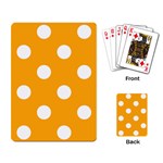Polka Dots - White on Dark Tangerine Orange Playing Cards Single Design