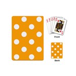 Polka Dots - White on Dark Tangerine Orange Playing Cards (Mini)