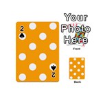Polka Dots - White on Dark Tangerine Orange Playing Cards 54 (Mini)