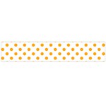 Polka Dots - Dark Tangerine Orange on White Flano Scarf (Large)