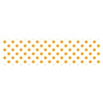 Polka Dots - Dark Tangerine Orange on White Satin Scarf (Oblong)