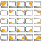 Polka Dots - Dark Tangerine Orange on White 9mm Italian Charm (25 pack)