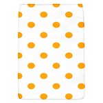 Polka Dots - Dark Tangerine Orange on White Removable Flap Cover (S)