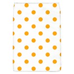 Polka Dots - Dark Tangerine Orange on White Removable Flap Cover (L)
