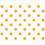Polka Dots - Dark Tangerine Orange on White Collage 8  x 10 