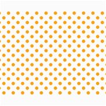 Polka Dots - Dark Tangerine Orange on White Collage 11  x 14 