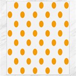 Polka Dots - Dark Tangerine Orange on White Canvas 8  x 10 