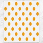 Polka Dots - Dark Tangerine Orange on White Canvas 20  x 24 