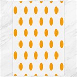 Polka Dots - Dark Tangerine Orange on White Canvas 20  x 30 