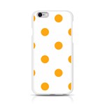 Polka Dots - Dark Tangerine Orange on White Apple iPhone 6/6S Silicone Case (Transparent)