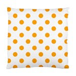 Polka Dots - Dark Tangerine Orange on White Standard Cushion Case (Two Sides)