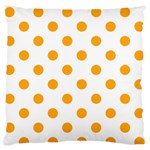 Polka Dots - Dark Tangerine Orange on White Standard Flano Cushion Case (Two Sides)