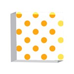 Polka Dots - Dark Tangerine Orange on White 4 x 4  Acrylic Photo Block