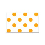 Polka Dots - Dark Tangerine Orange on White Sticker (Rectangular)