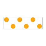 Polka Dots - Dark Tangerine Orange on White Sticker Bumper (10 pack)