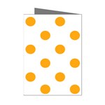 Polka Dots - Dark Tangerine Orange on White Mini Greeting Cards (Pkg of 8)